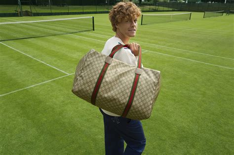 borsone tennis gucci sinner|Jannik Sinner's Wimbledon 2023 one.